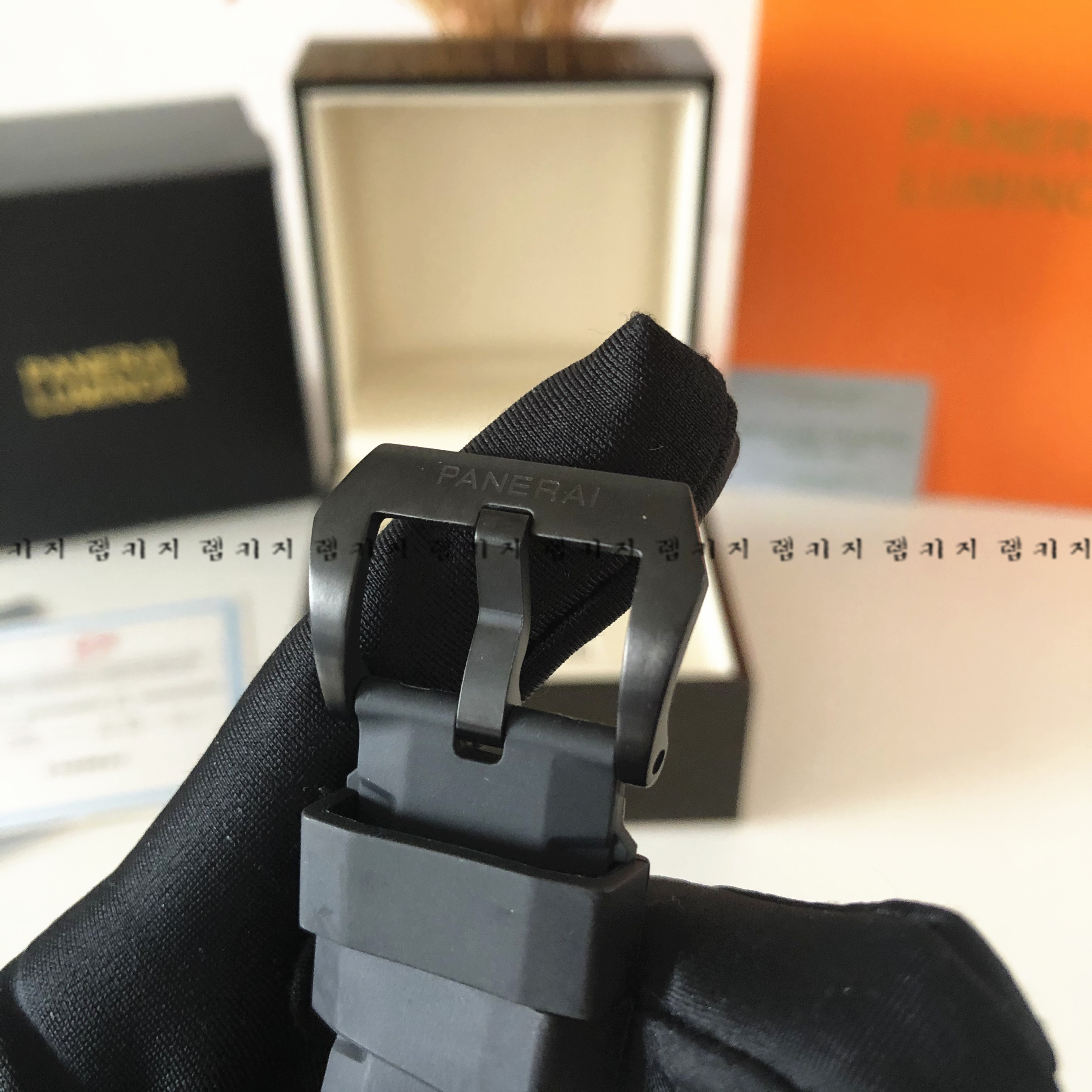 파네라이 섭머저블 블루 46mm 오토매틱 우레탄시계